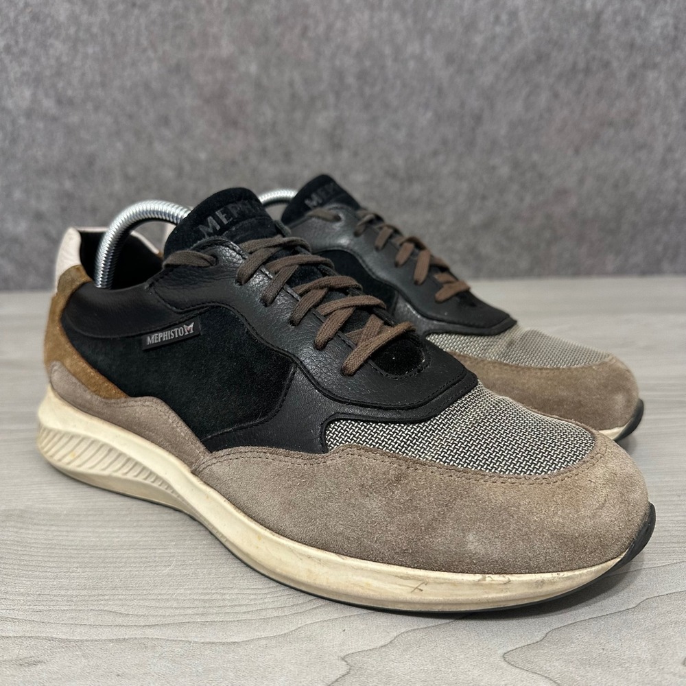 Mephisto Driss Sneakers Mens 8 Grey Mixed Media Suede Leather Walking‎ Shoes